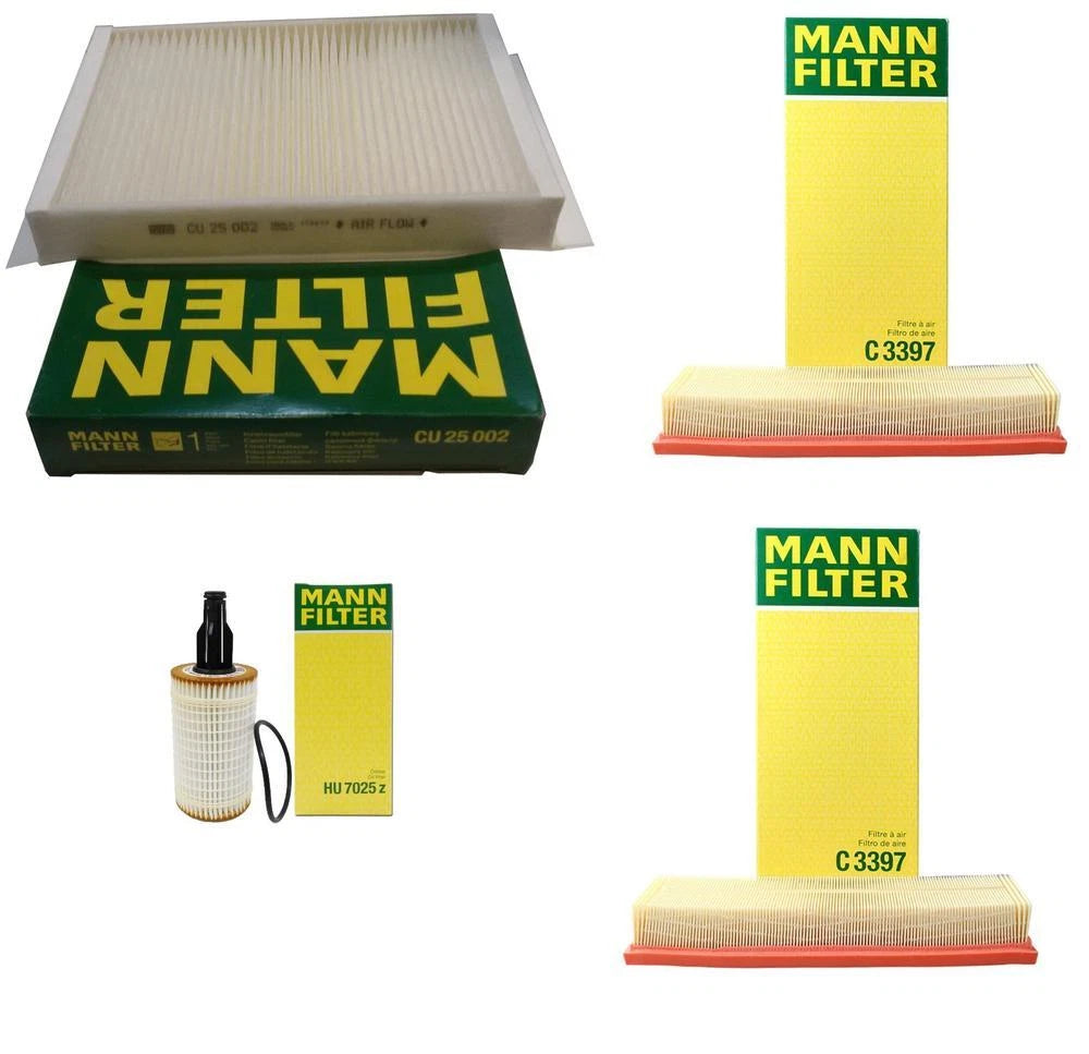 Set of 2 Mann Oil Paper Cabin Air Filters for Mercedes W166 X166 (2012–2019)