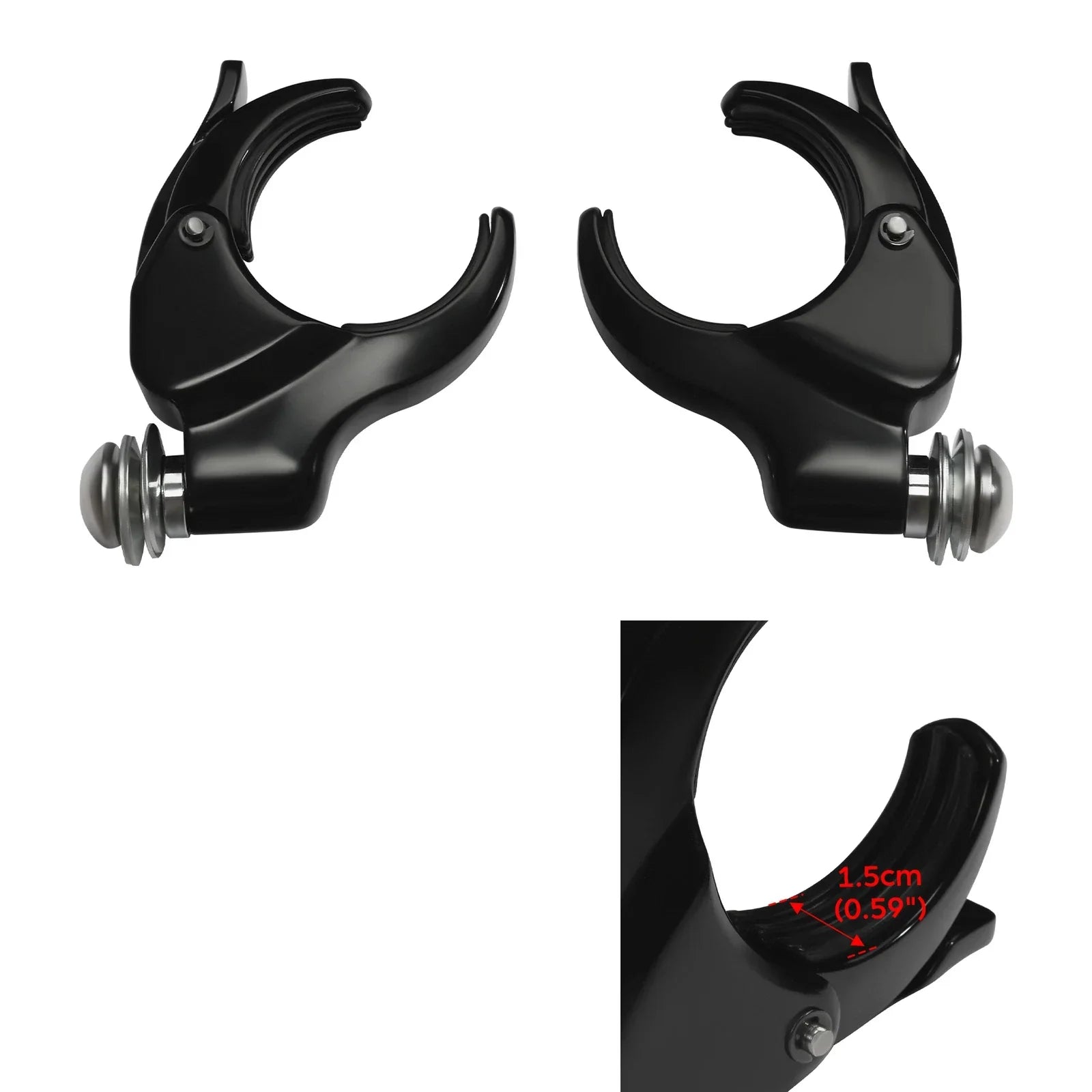 49mm Windshield Clamps for Harley Dyna Street Bob Low Rider (2006-2017)