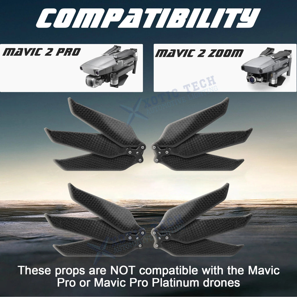 Low-Noise Carbon Fiber Propellers for DJI Mavic 2 Pro/Zoom (2018-2023)