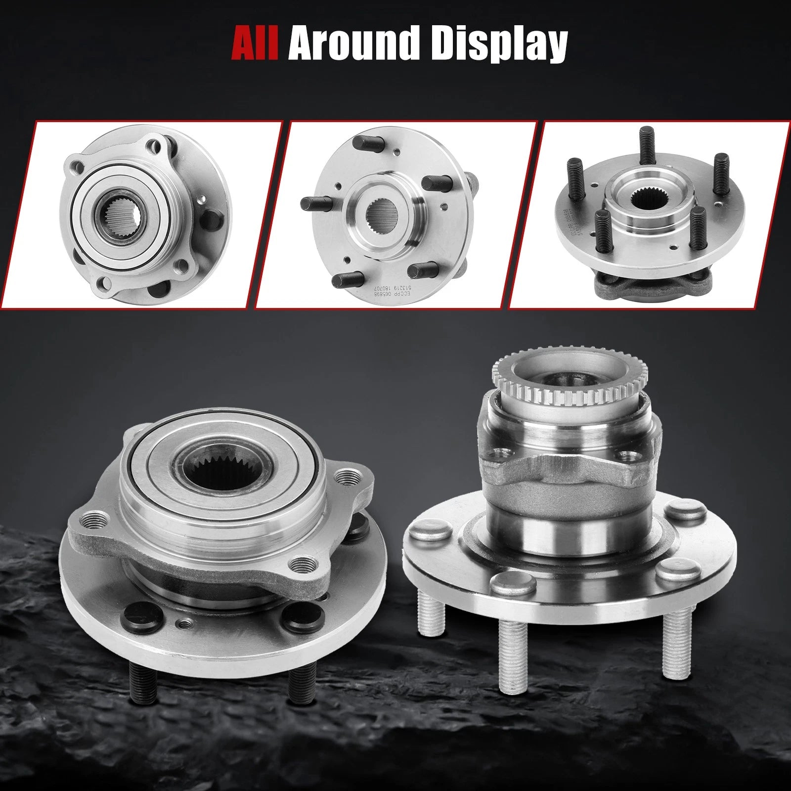 Set of 4 Wheel Hub Bearing Assemblies for Mitsubishi Eclipse Galant (2004–2012)