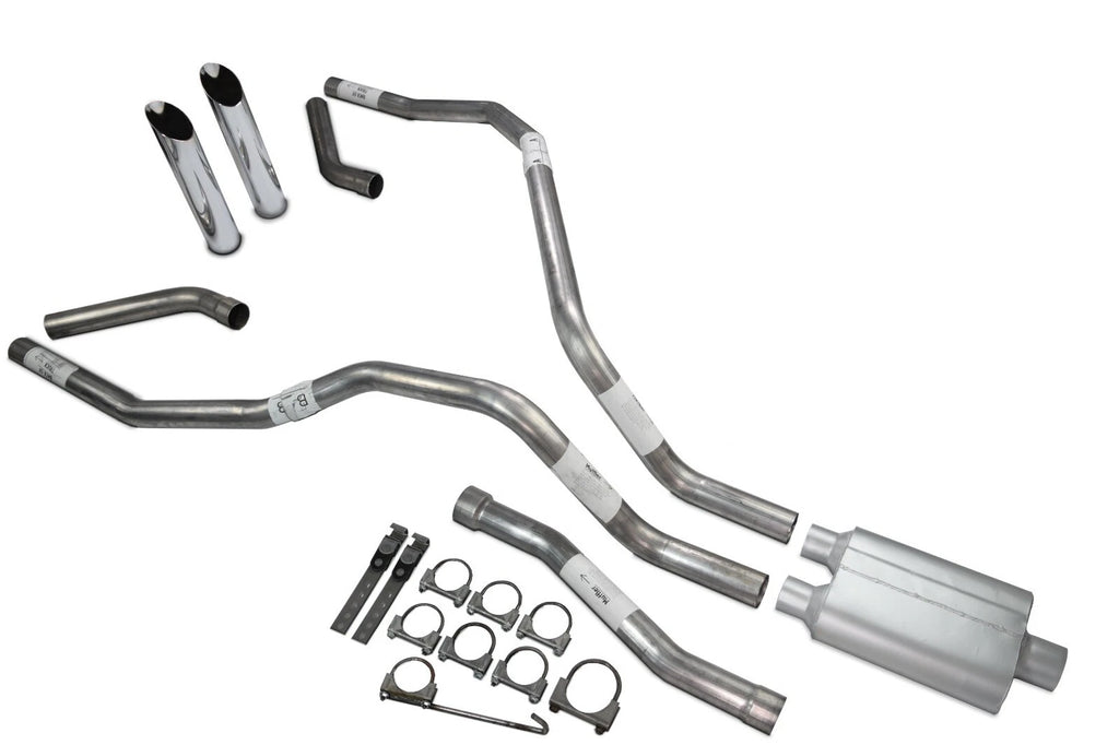 Dual Exhaust Tips for Nissan Titan (2004–2006) 2.5 Inch 2 Chamber Slash Cut
