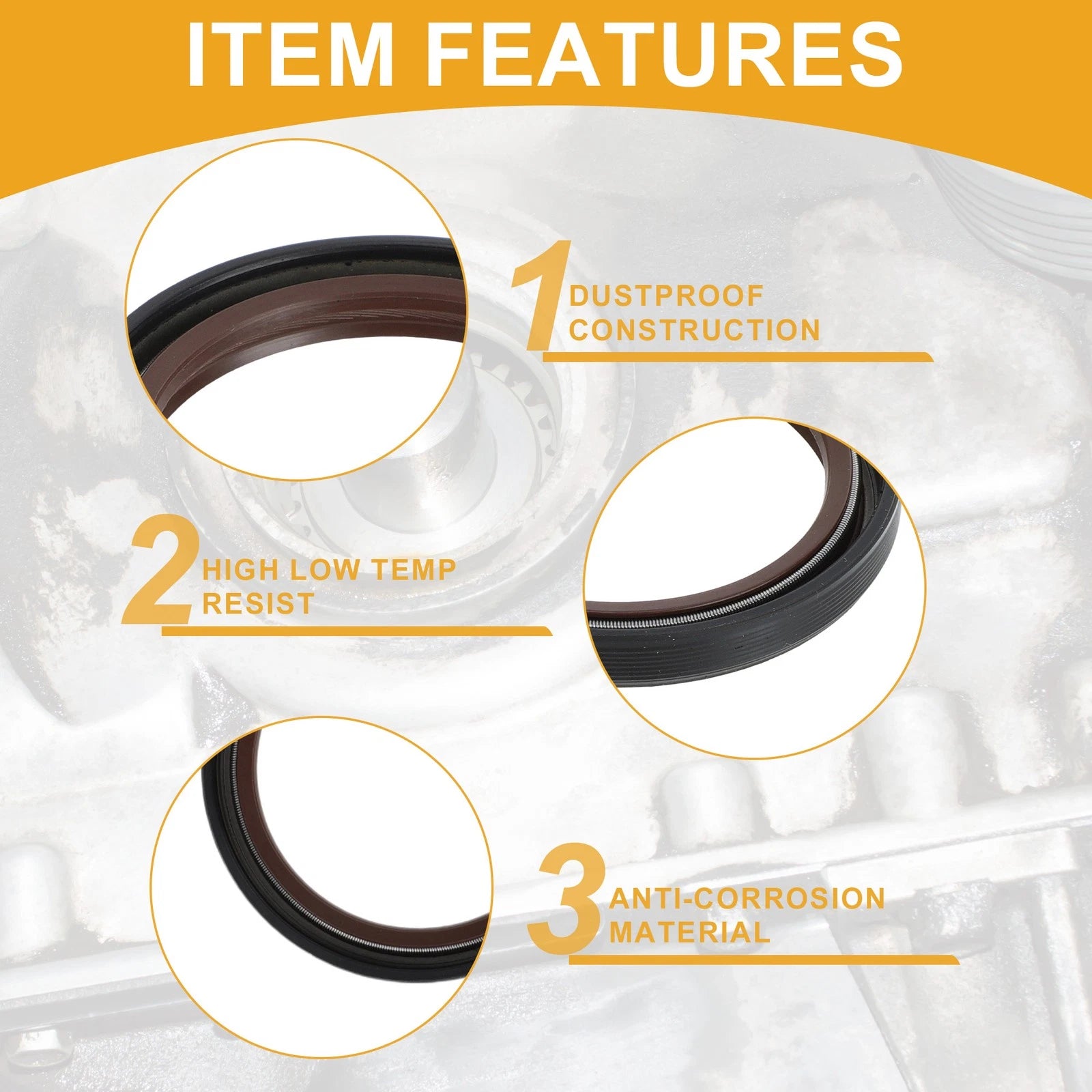 Front Crankshaft Oil Seal for Toyota Avalon Camry (2013–2015) No. 90311-42051