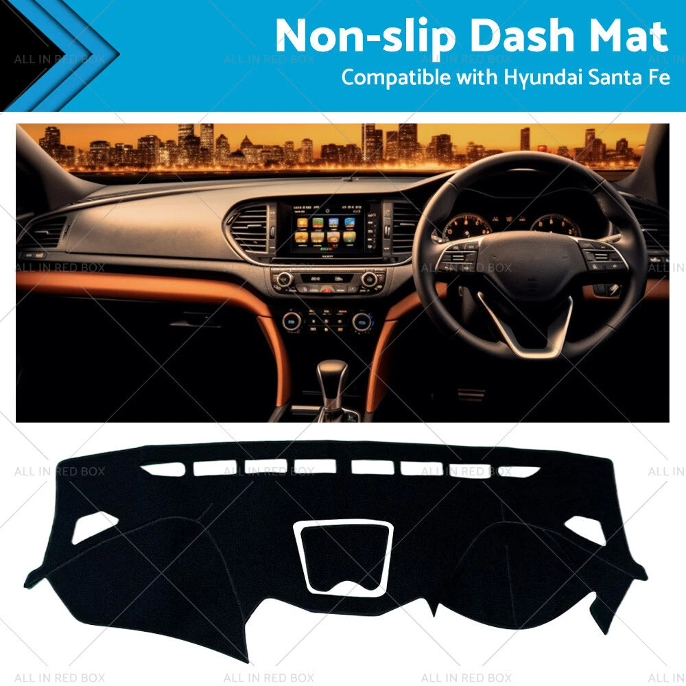 Dash Mat for Hyundai Santa Fe DM (2013–2018) - Non-Slip Black Cover