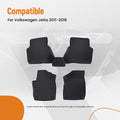 Set of 4 TPE Waterproof Floor Mats for Volkswagen Jetta (2011–2018)