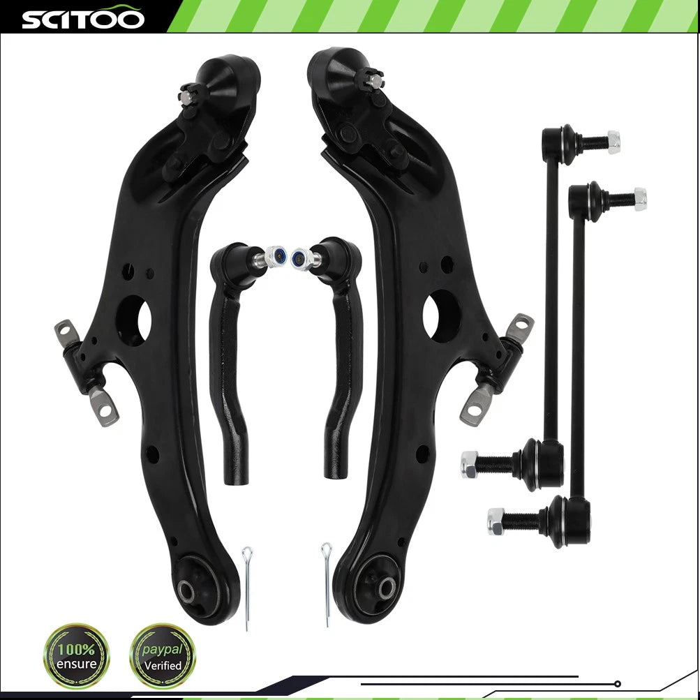 Front Control Arm with Ball Joints, Tie Rod End, Sway Bar End Link for Toyota Sienna