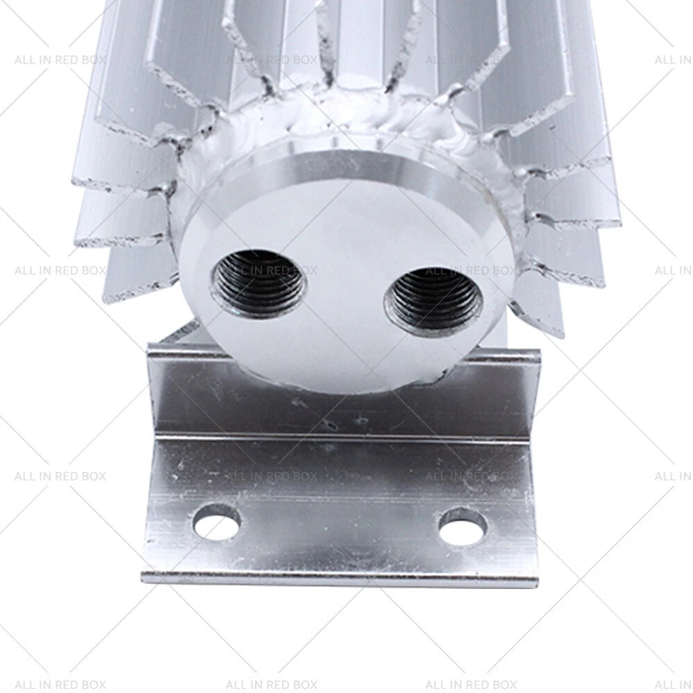 12" Aluminum Dual Pass Finned Transmission Oil Cooler Universal