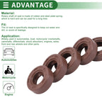Set of 5 Oil Seal Rotary Shaft Seal 10x20x6mm Fluorine Rubber