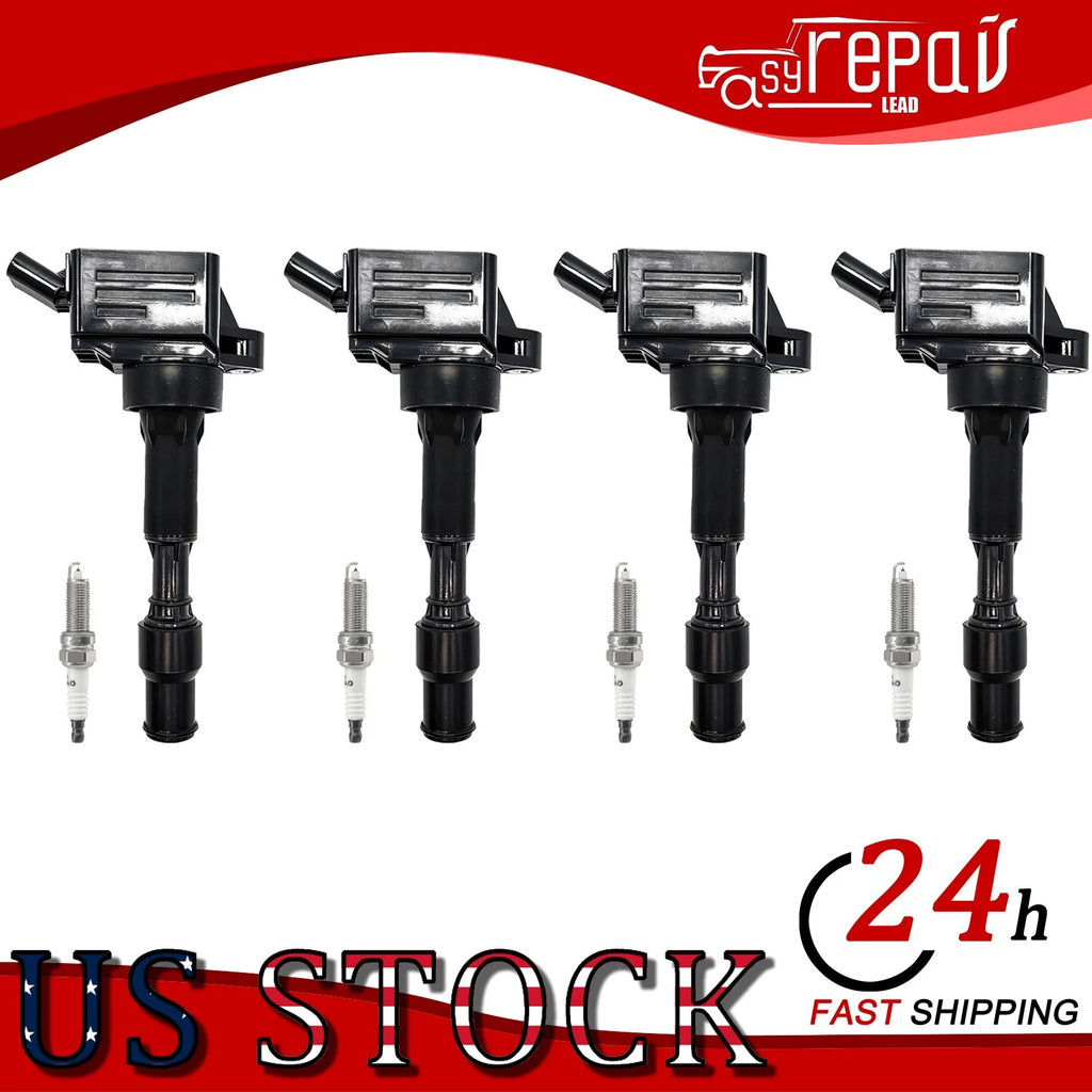 Set of 4 Ignition Coils & Spark Plugs for Hyundai Kona (2017–2023) UF816