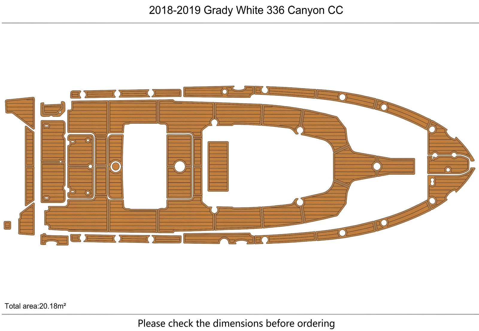 EVA Foam Flooring Mat for Grady White 336 Canyon CC (2019)