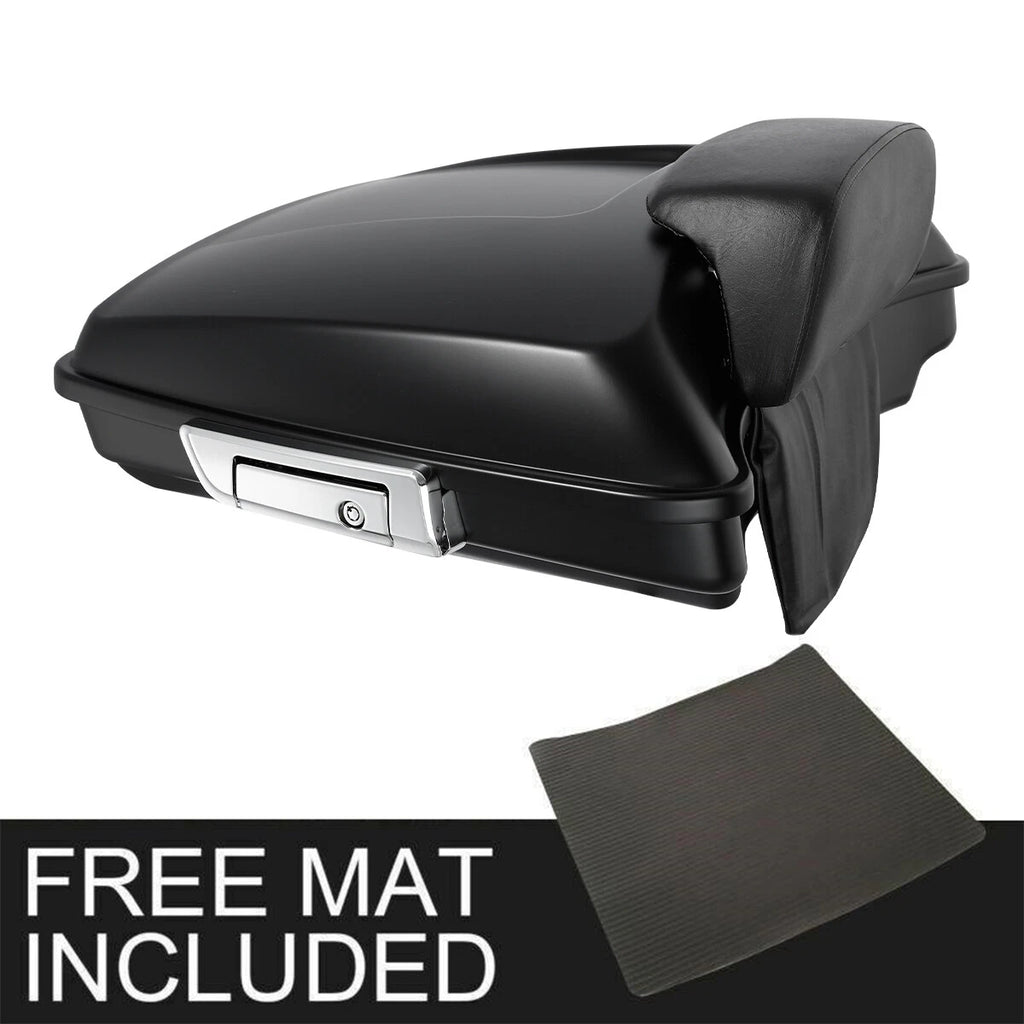 Matt Black Razor Trunk Backrest Pad for Harley Street Road Glide (2014–2025)