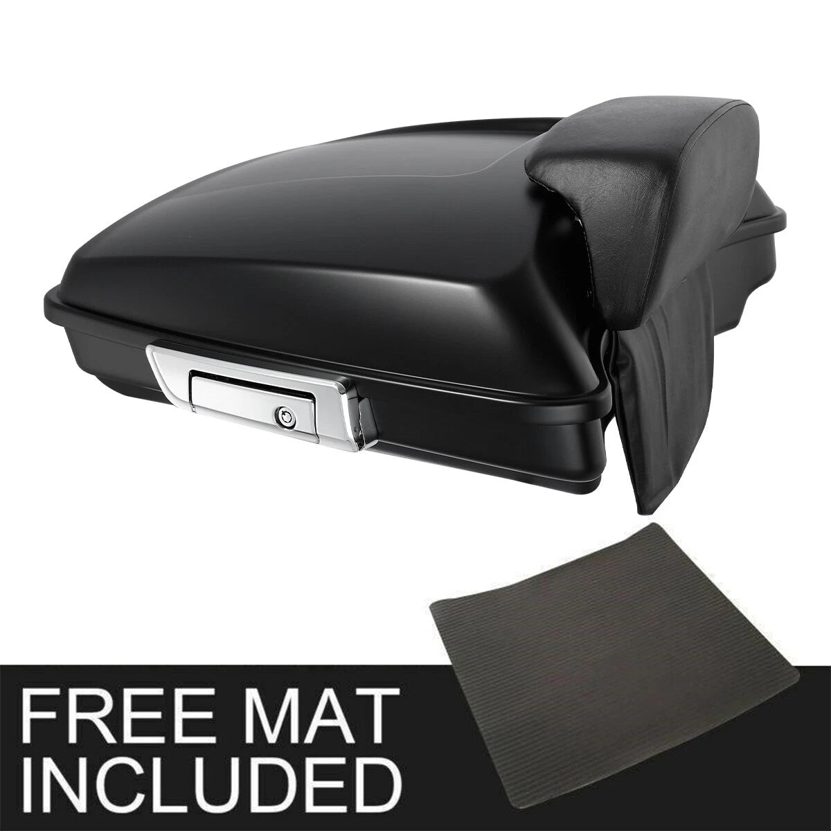 Matt Black Razor Trunk Backrest Pad for Harley Street Road Glide (2014–2025)