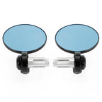 Pair Rear View Round Bar End Mirrors for Universal 7/8"-1" Handlebars