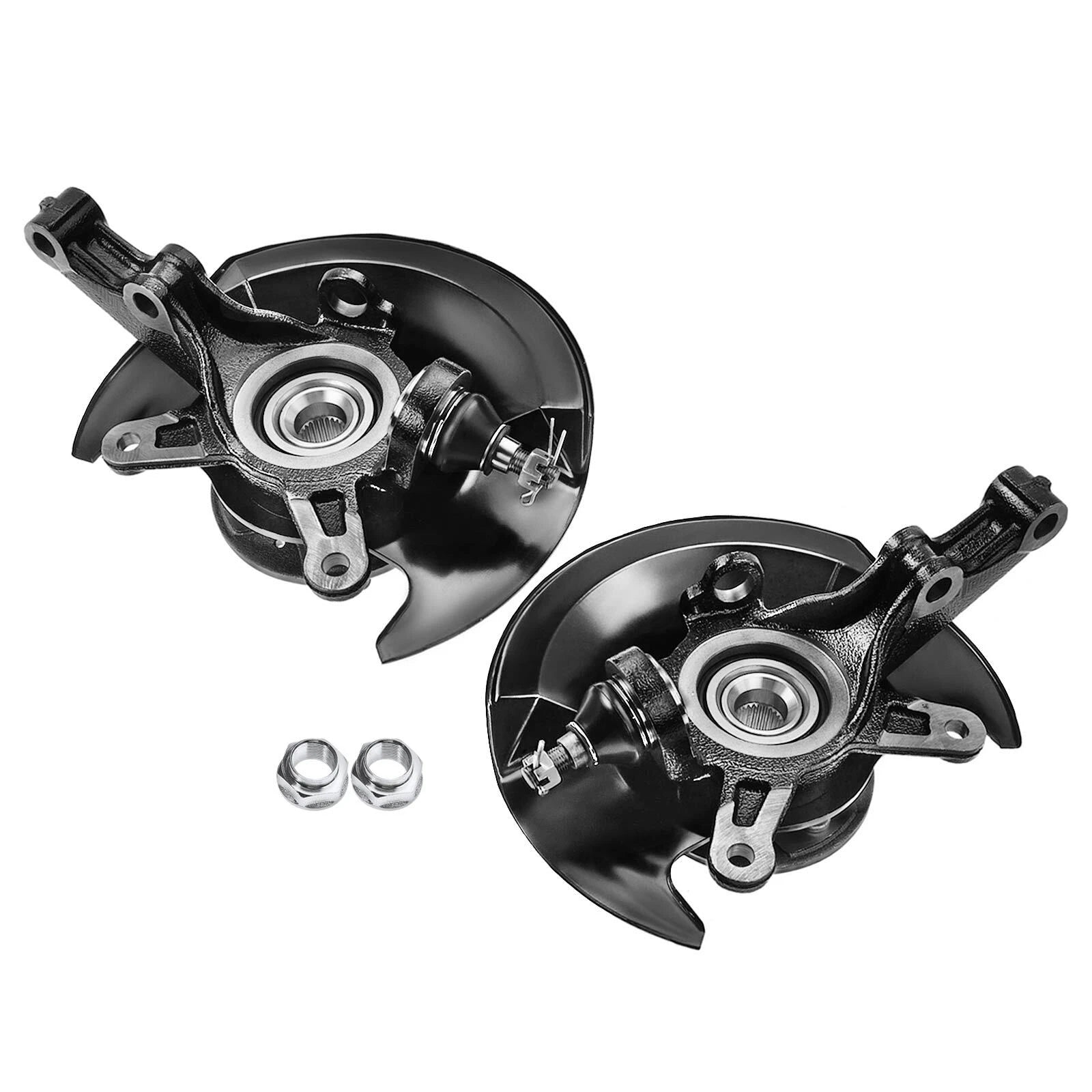 Pair Front Steering Knuckle & Hub Bearing for Honda Civic (2003-2005)