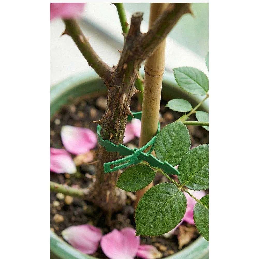 100pcs Adjustable Green Garden Ties for Vines Flowers Cables Pipes
