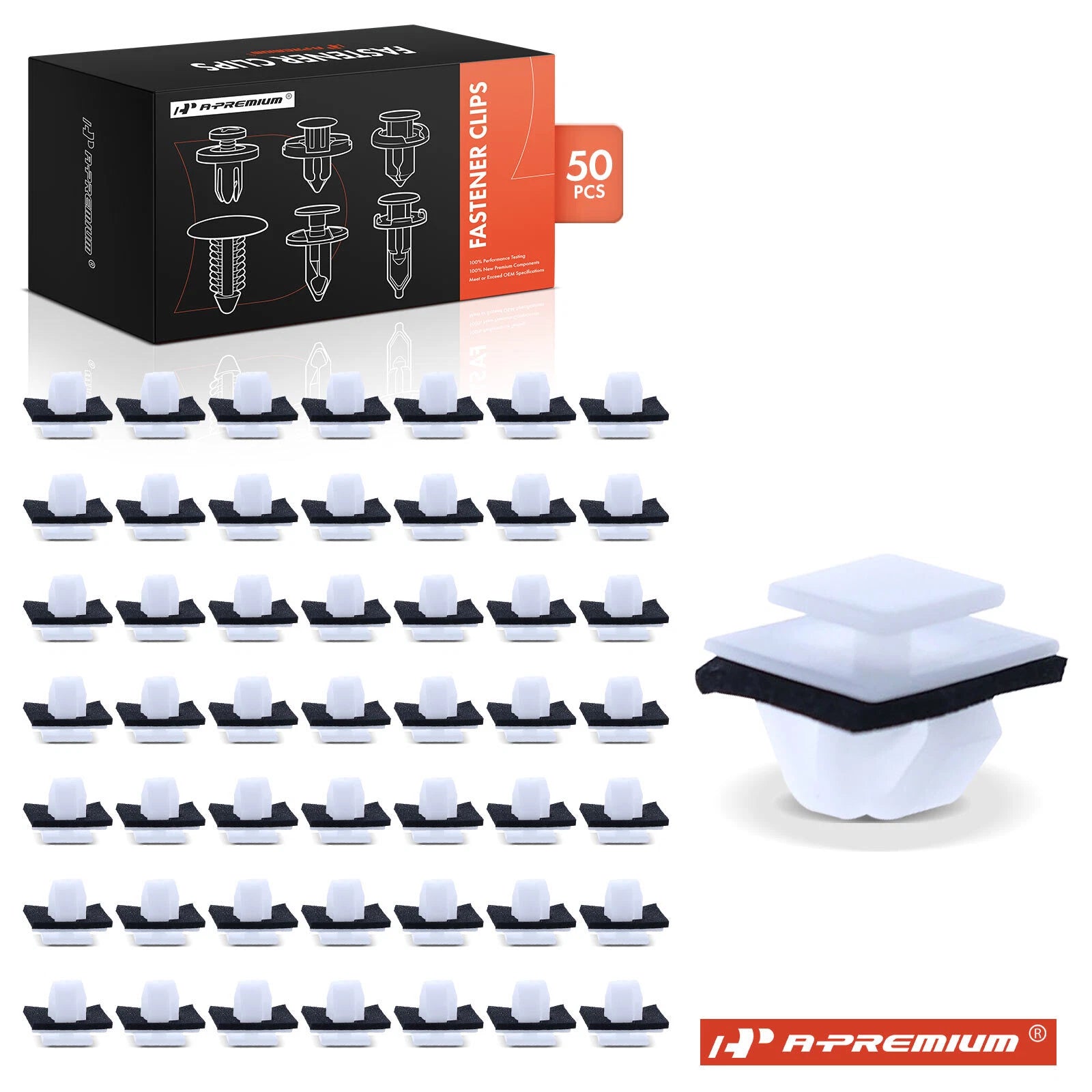 50Pcs Nylon Moulding Retainer Clip with Sealer for Hyundai Kia 