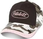 Womens Adjustable Pink Camo Trucker Hat for Peterbilt Motors Trucks