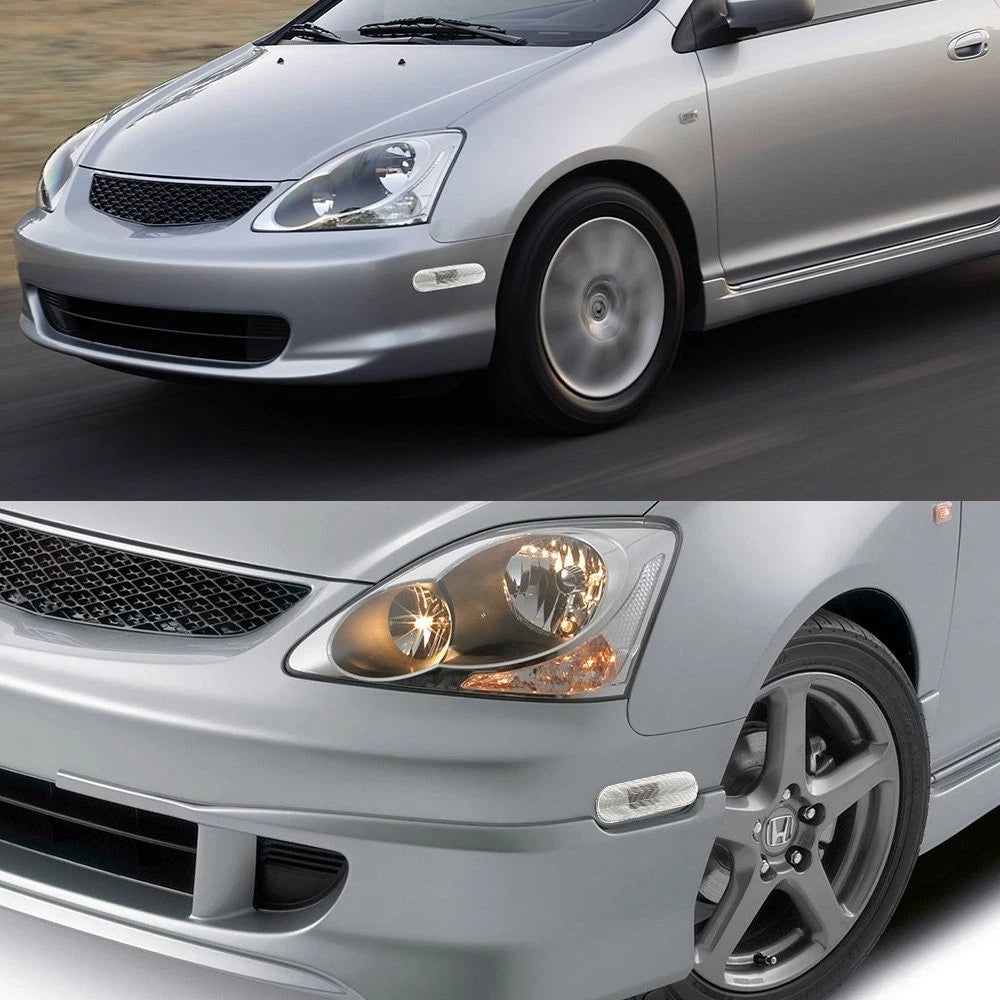 Clear Lens Side Marker Parking Light Case for Honda Civic Si EP3 (2002–2005)