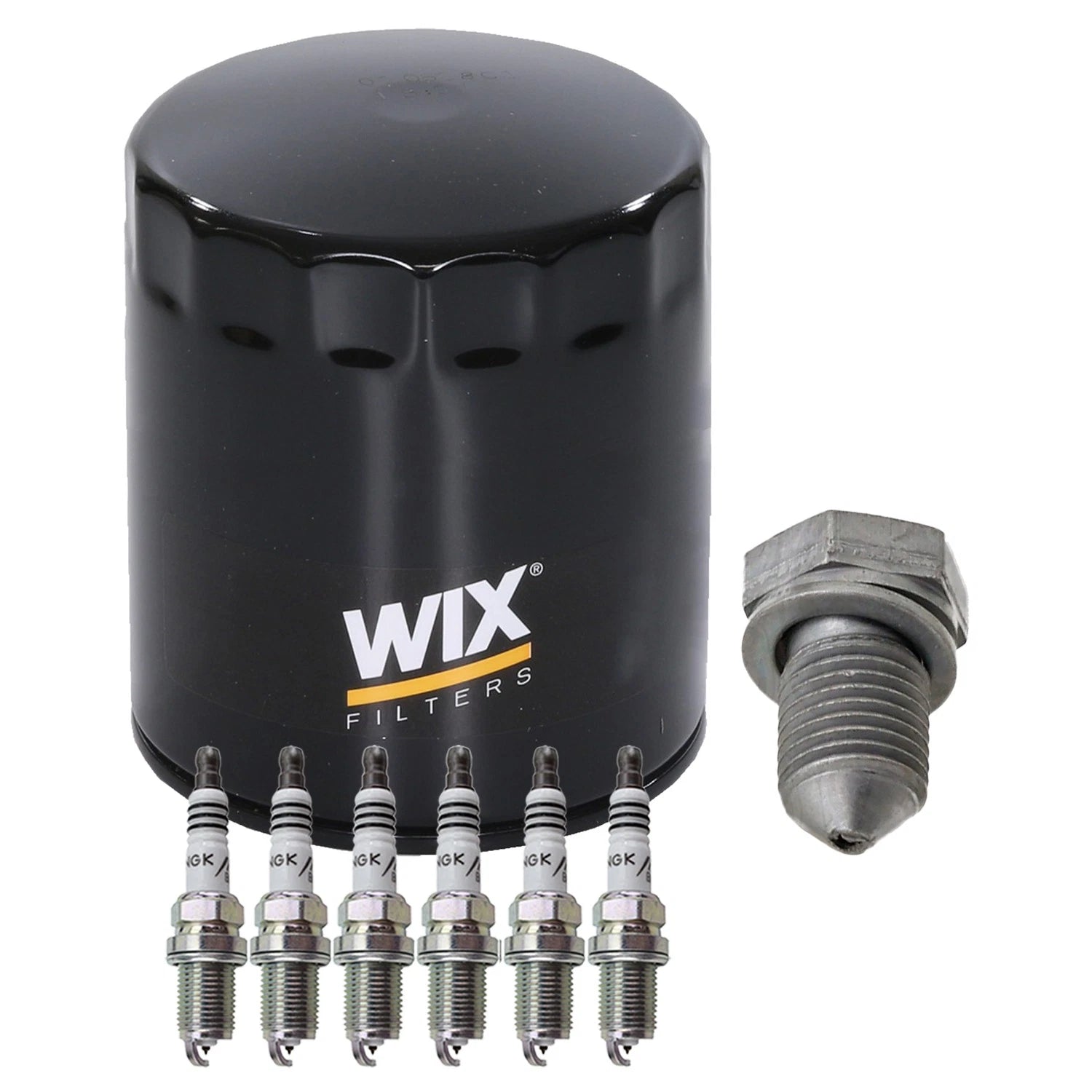 Wix Engine Oil Filter & NGK 6 Iridium IX Spark Plugs for Audi A4 A6 (2000–2006)