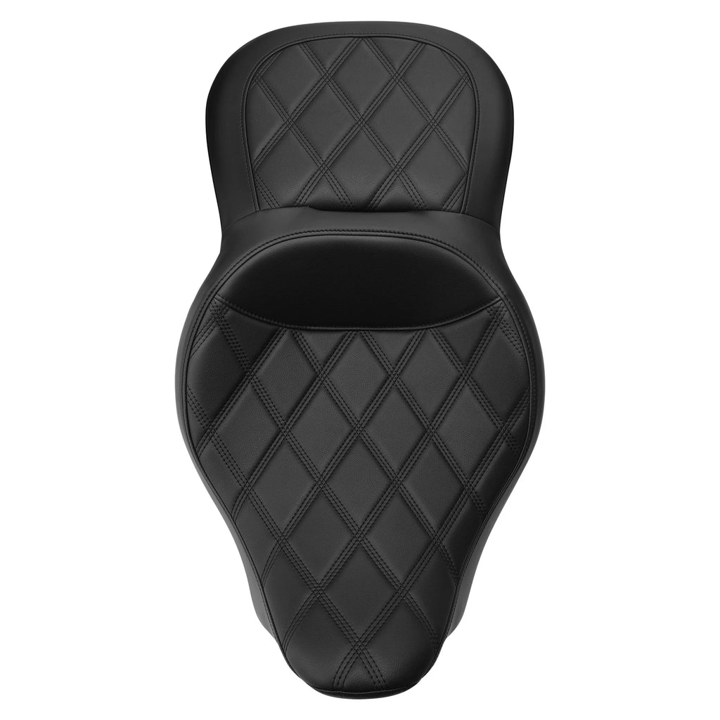 Black Driver Passenger Seat for Harley Touring Road Glide King (2009–2023)