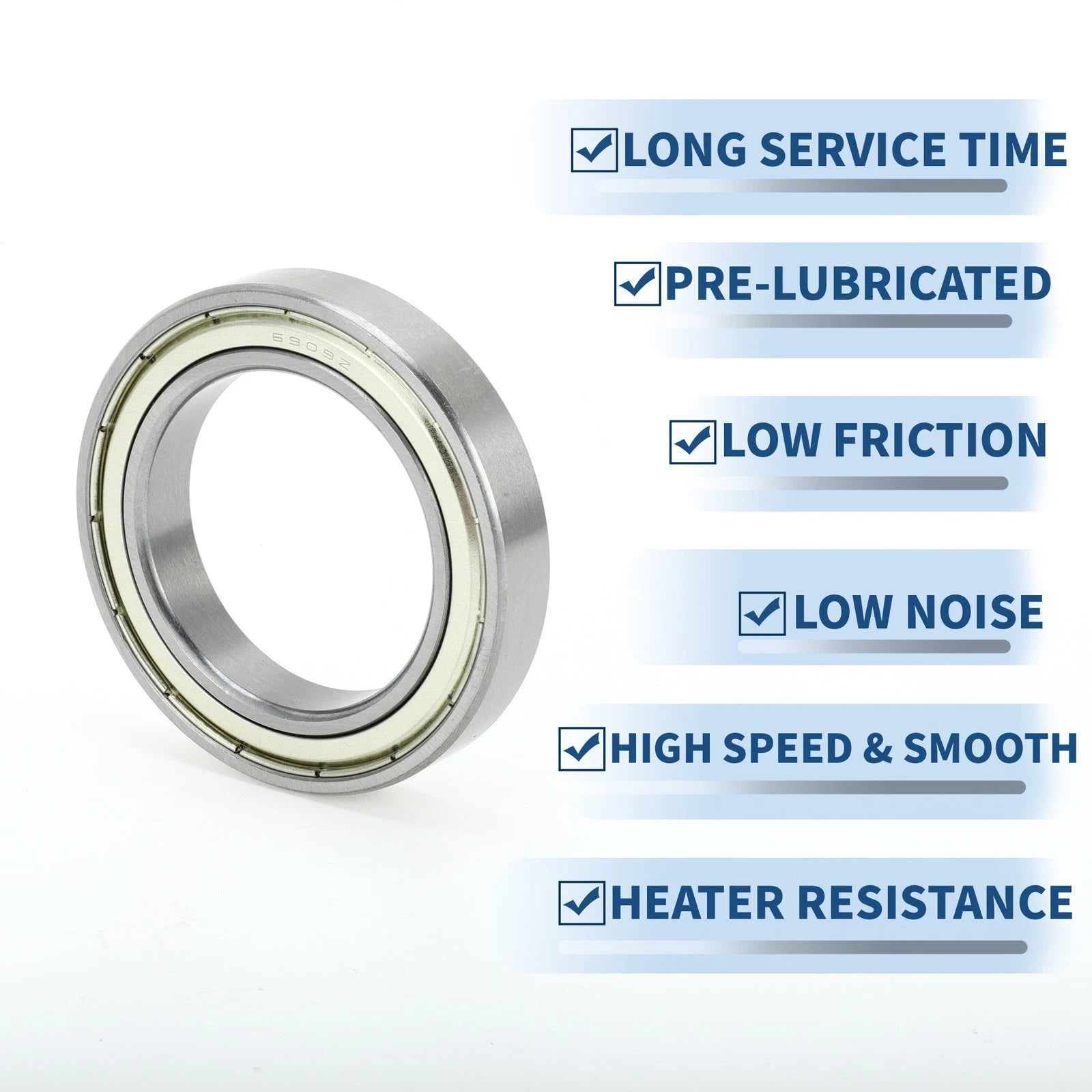 6909ZZ Deep Groove Ball Bearing for Scooter Skateboard Wheel (1 Pc)
