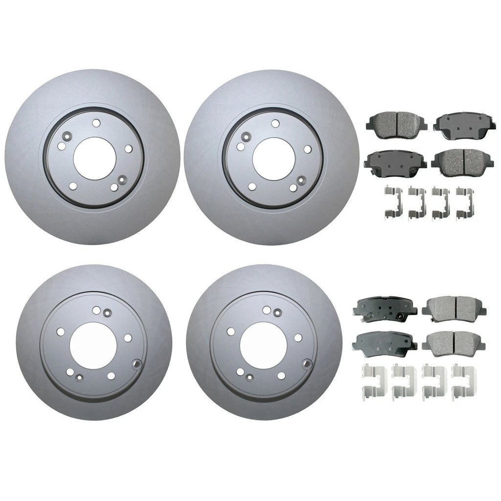 Front Rear Brake Kit Rotors & Akebono ProACT Pads for Kia Optima (2011–2015)