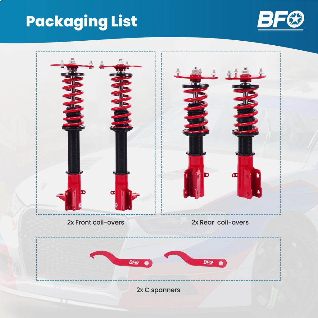 Complete Coilover Shocks Absorbers Kit for Dodge Neon SRT-4 (2003-2005)