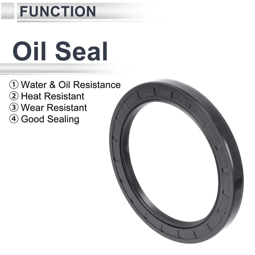 Set of 5 Oil Seal Rotary Shaft Seal NBR Rubber 100x130x12mm