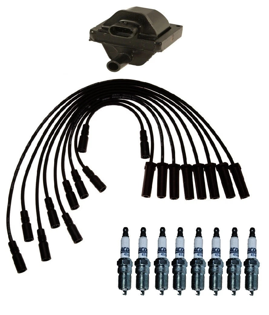 Ignition Wires & Spark Plugs Kit for Chevrolet K2500 K3500 (1990–1999)