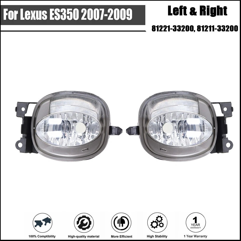 Set of 2 Chrome Fog Light Lamps for Lexus ES350 (2007â2009)