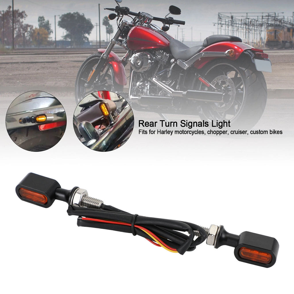 LED Rear Mini Turn Signal Indicator for Harley Sportster Touring Dyna (T9)