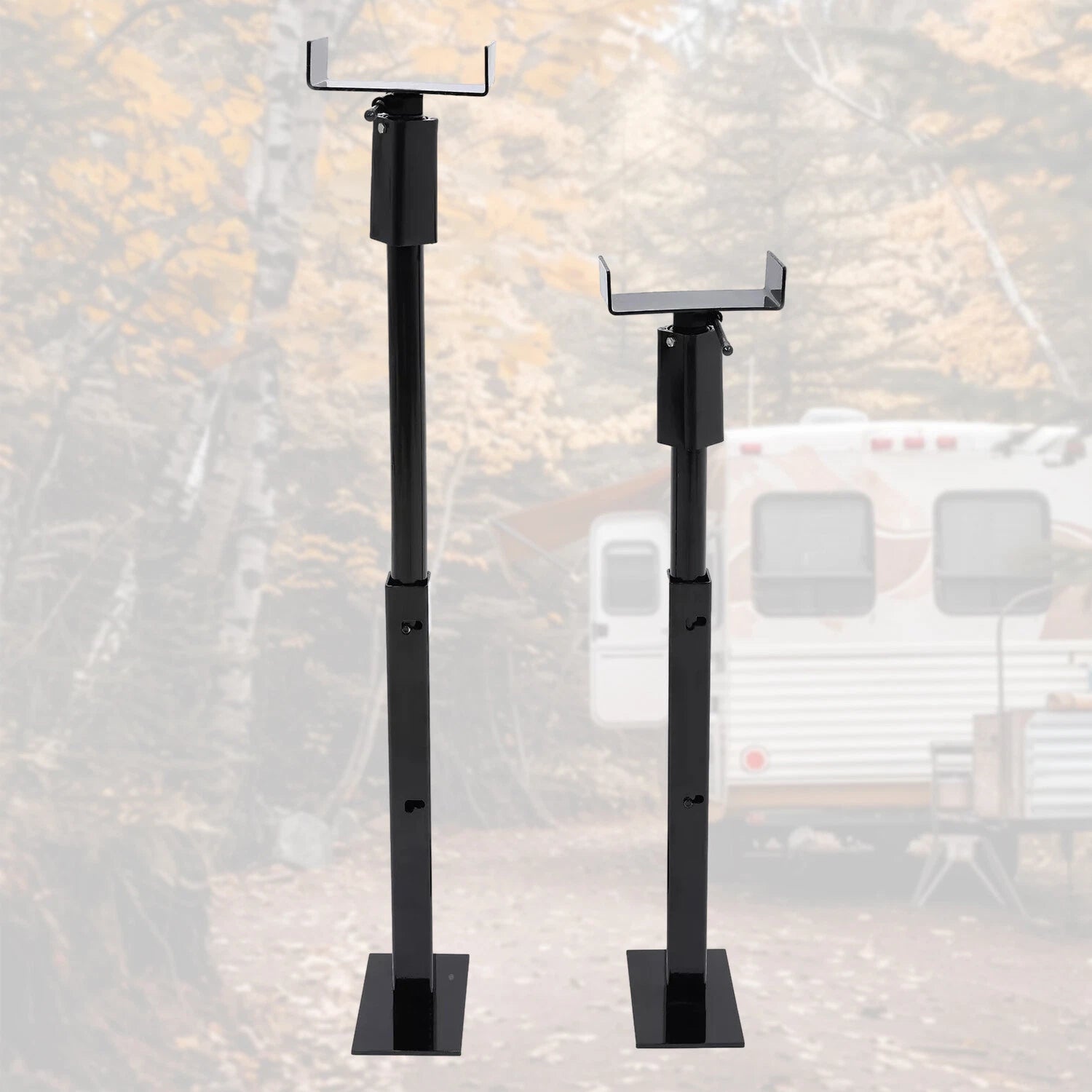 Adjustable Slide Out Support Stabilizer Jacks 21"-49" for Trailer RV (2 Pack)