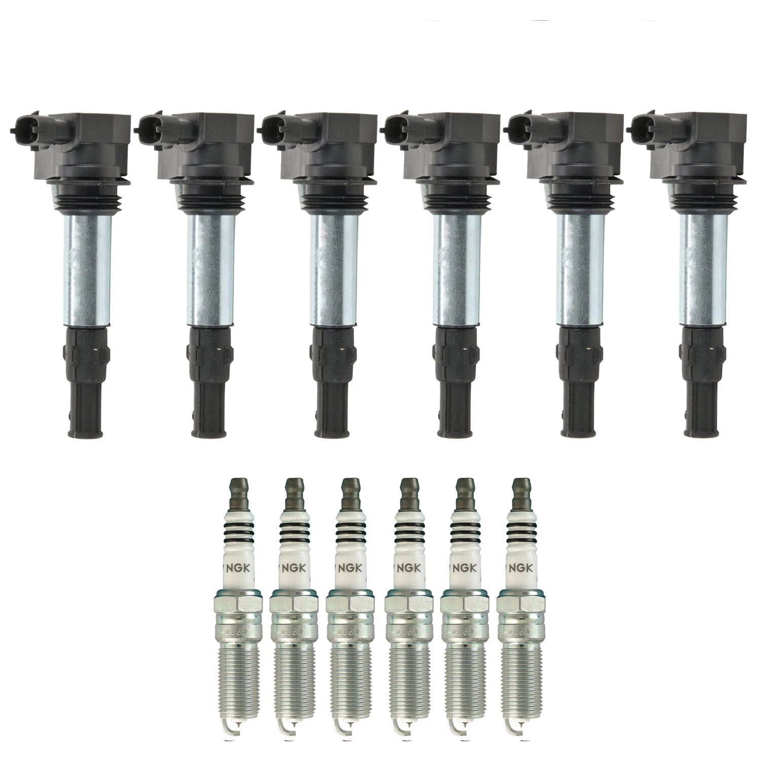 Set of 6 Ignition Coils & 6 NGK Iridium IX Spark Plugs for Enclave CTS Camaro (2005–2020)