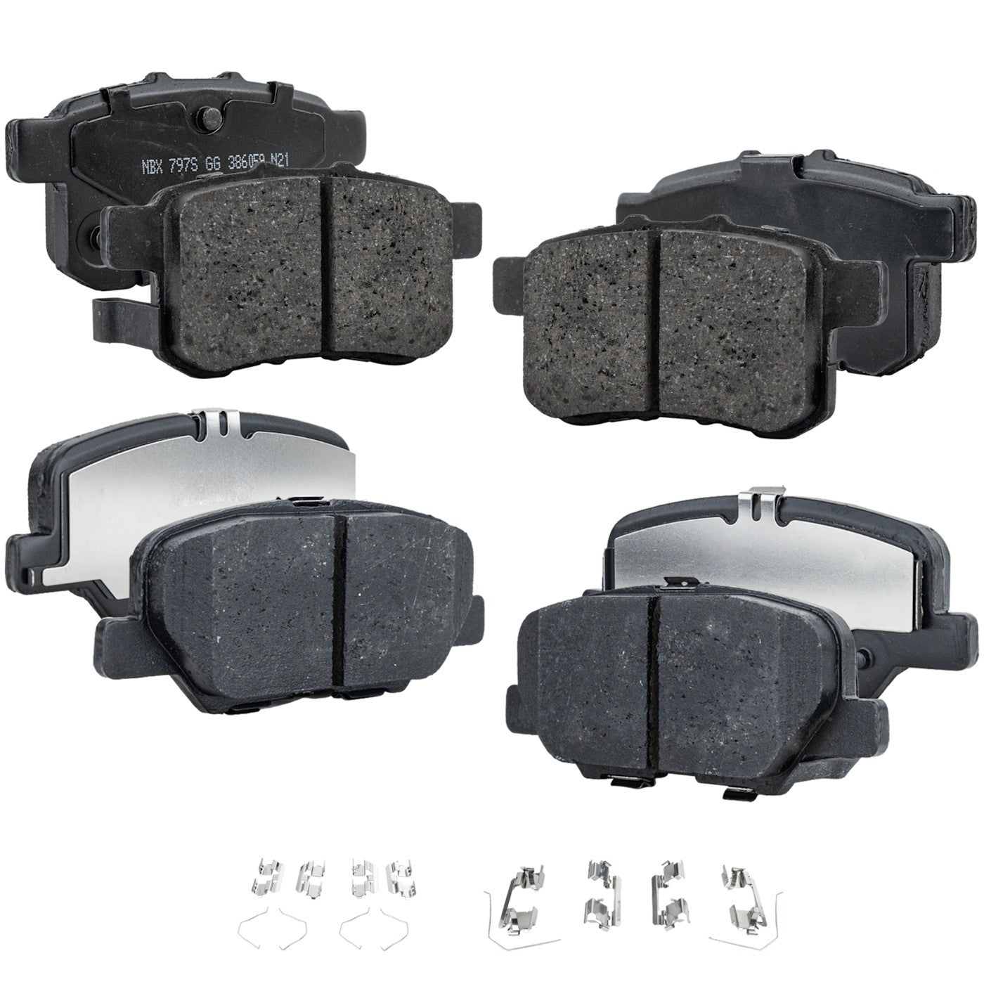 Set of 4 Brake Pads for Honda Accord (2016–2017)