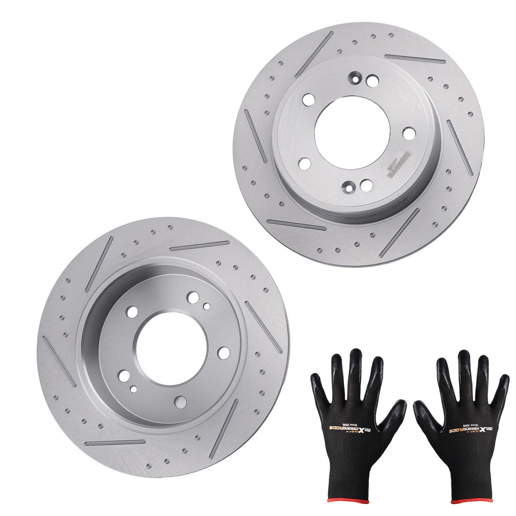 Rear Brake Rotors Set for Hyundai Elantra Coupe (2013–2014) Kia Forte (2014–2024)