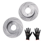Rear Brake Rotors Set for Hyundai Elantra Coupe (2013–2014) Kia Forte (2014–2024)