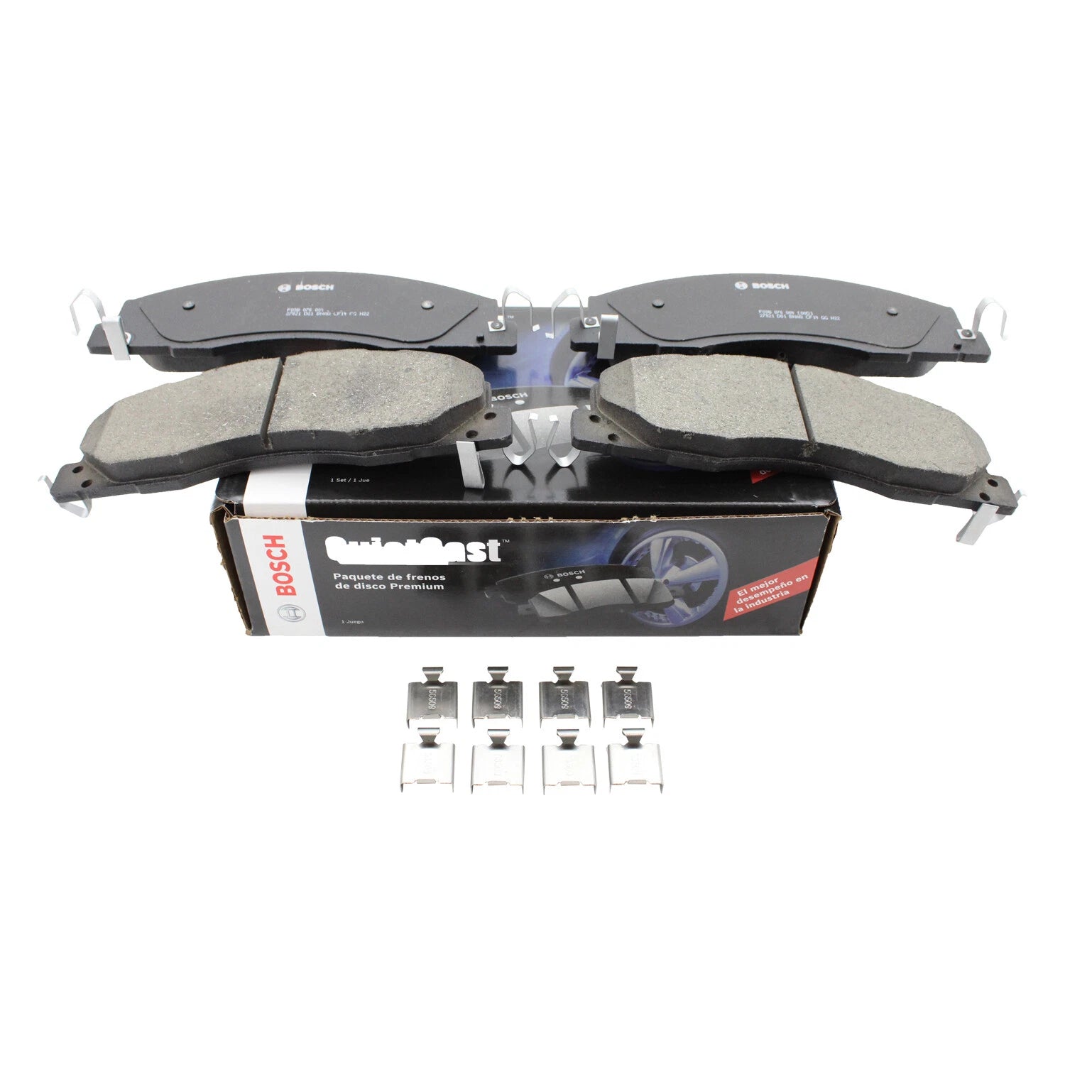Set of 4 Bosch QuietCast Front Ceramic Brake Pads for Dodge Ram 2500 3500