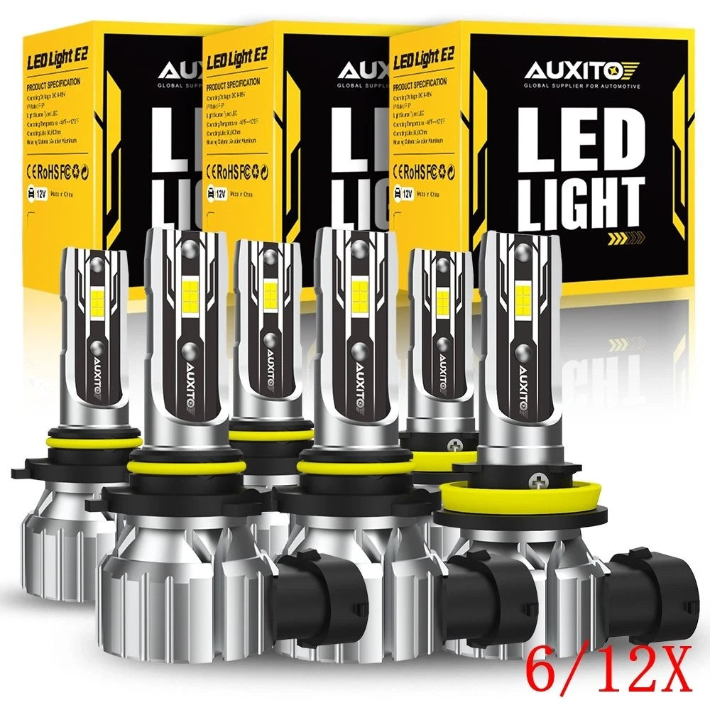 6X 9005 + 9006 + H11 Combo LED Headlight 40000LM High/Low Beam