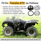Rear Brake Drum Hub Plate Shoes Seal Assy for Yamaha Kodiak 400 Grizzly 600 (1993–2001)