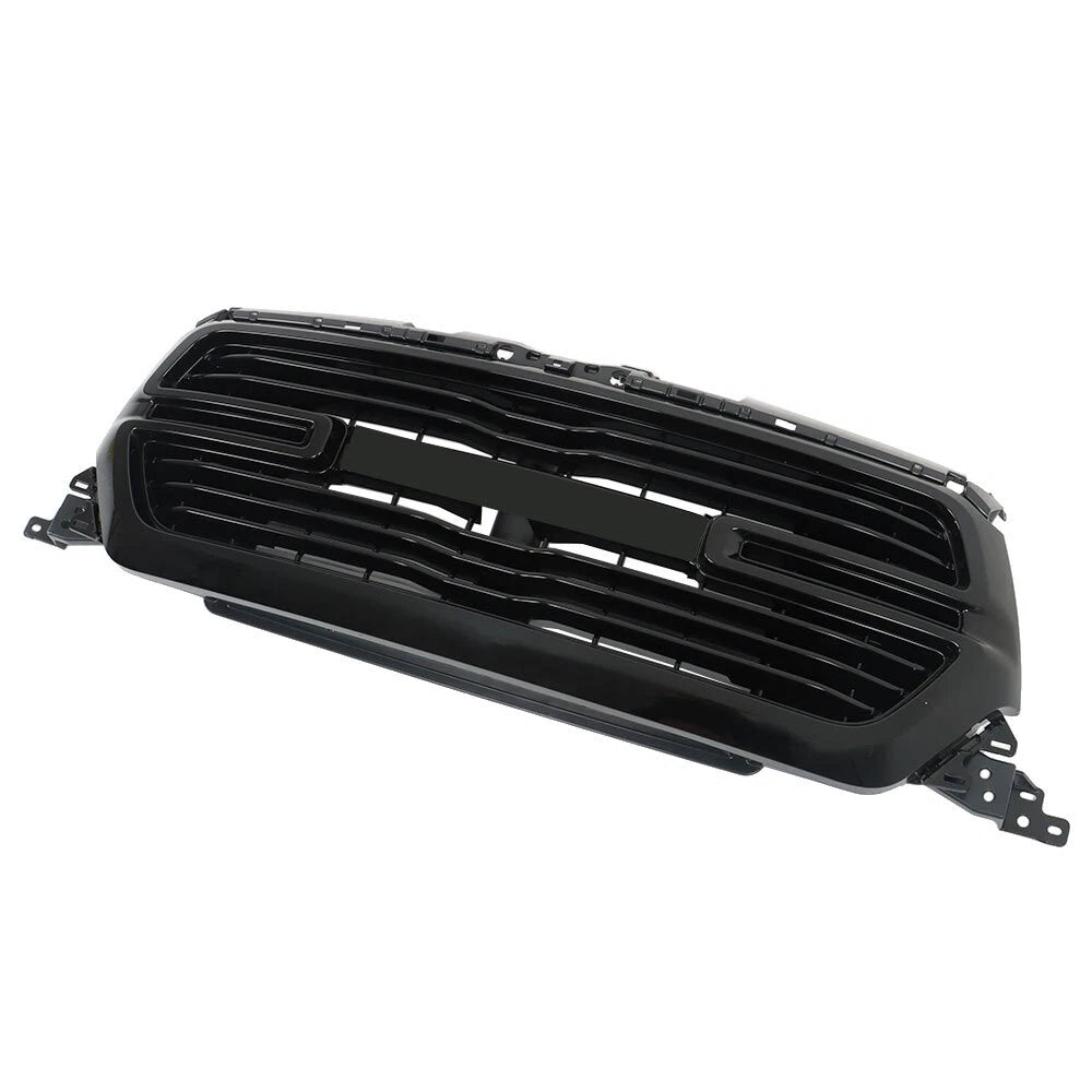 Front Upper Grille for Ram 1500 (2019–2022) 6BT01TRMA Glossy Black Plastic