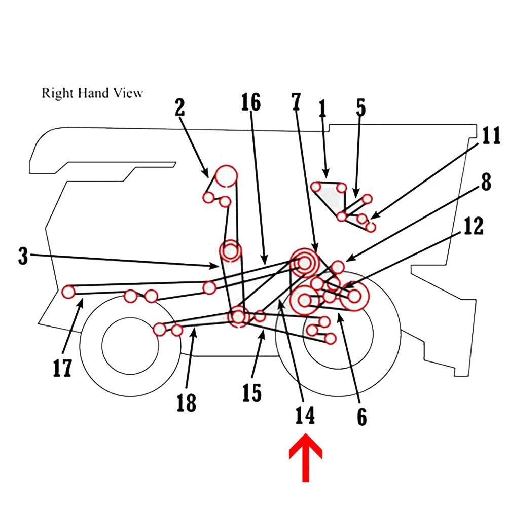 Secondary Countershaft Belt for John Deere Combine (AMH77019, H77019)