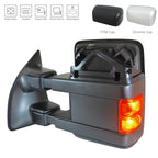 Replacement Chrome/Ready to Paint Driver Power Door Mirror w/Heated Dual Glass
