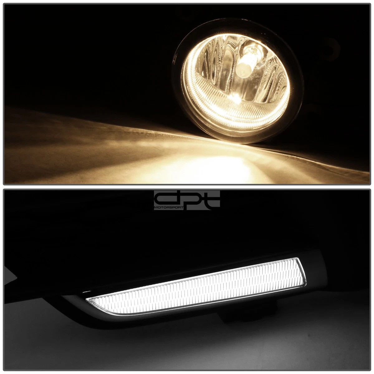 LED DRL Chrome Fog Lights Set for Honda Civic FC (2016–2017)