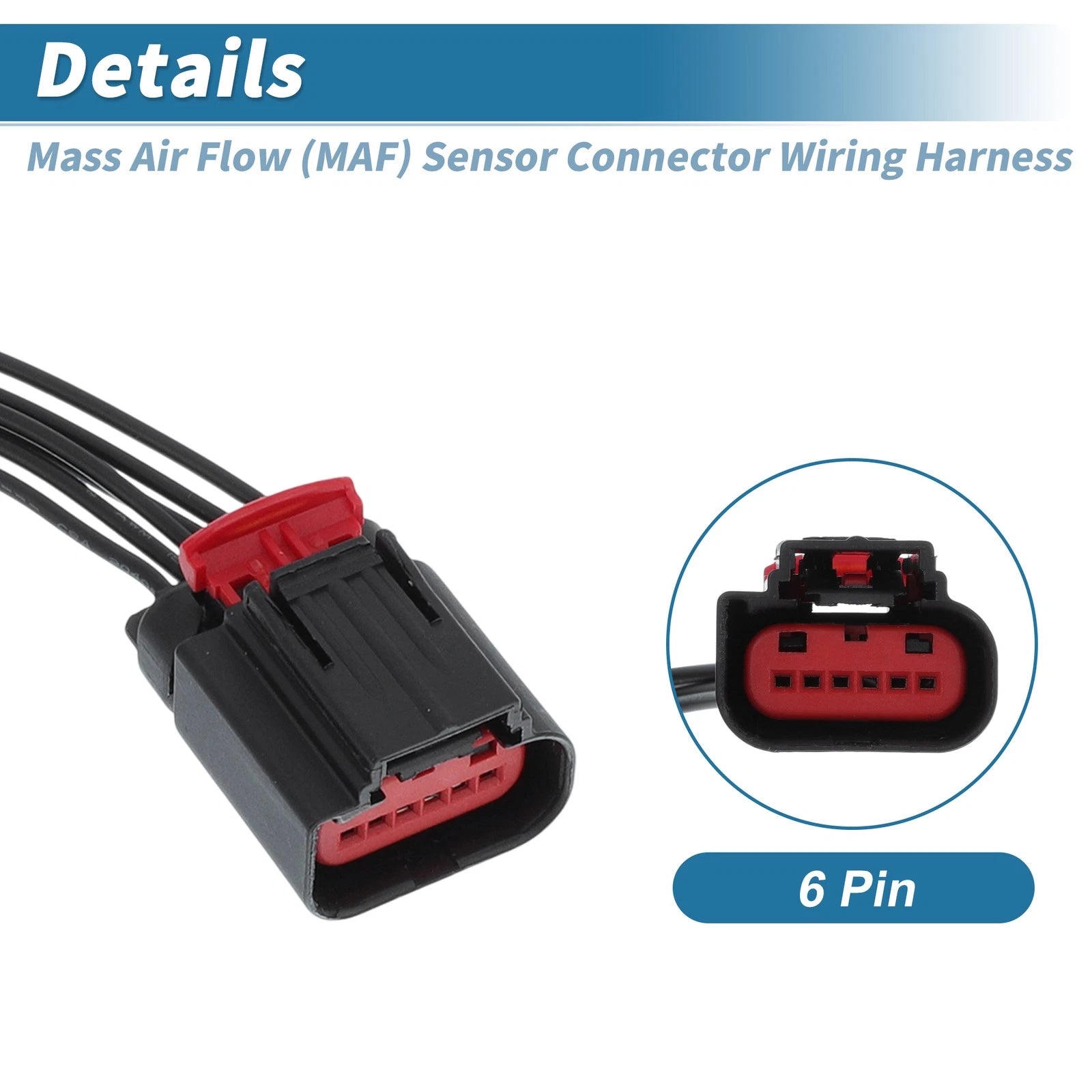 Mass Air Flow Sensor Connector Wiring Harness for Ford F150 F250 E150 E250 (1997–2021)