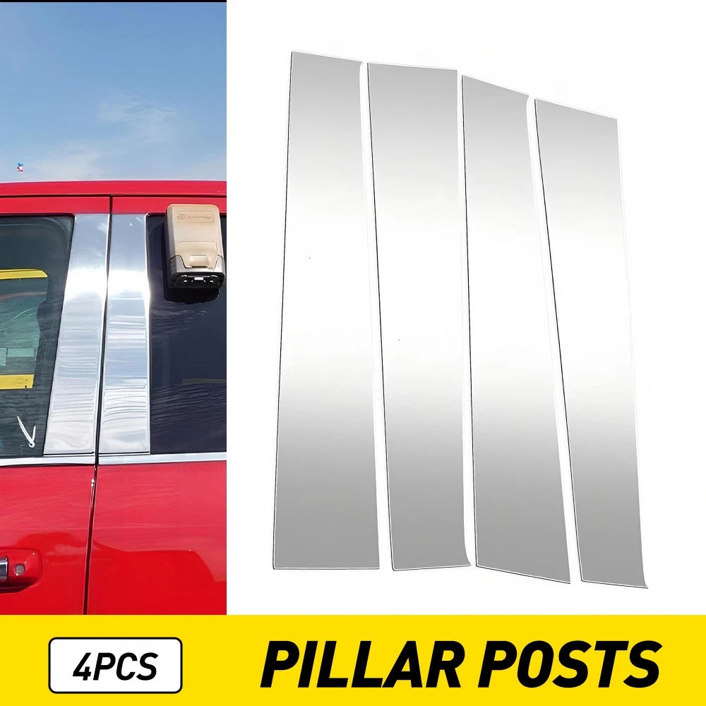 Set of 4 Chrome Pillar Posts for Dodge Ram 1500 2500 3500 (2009–2018)