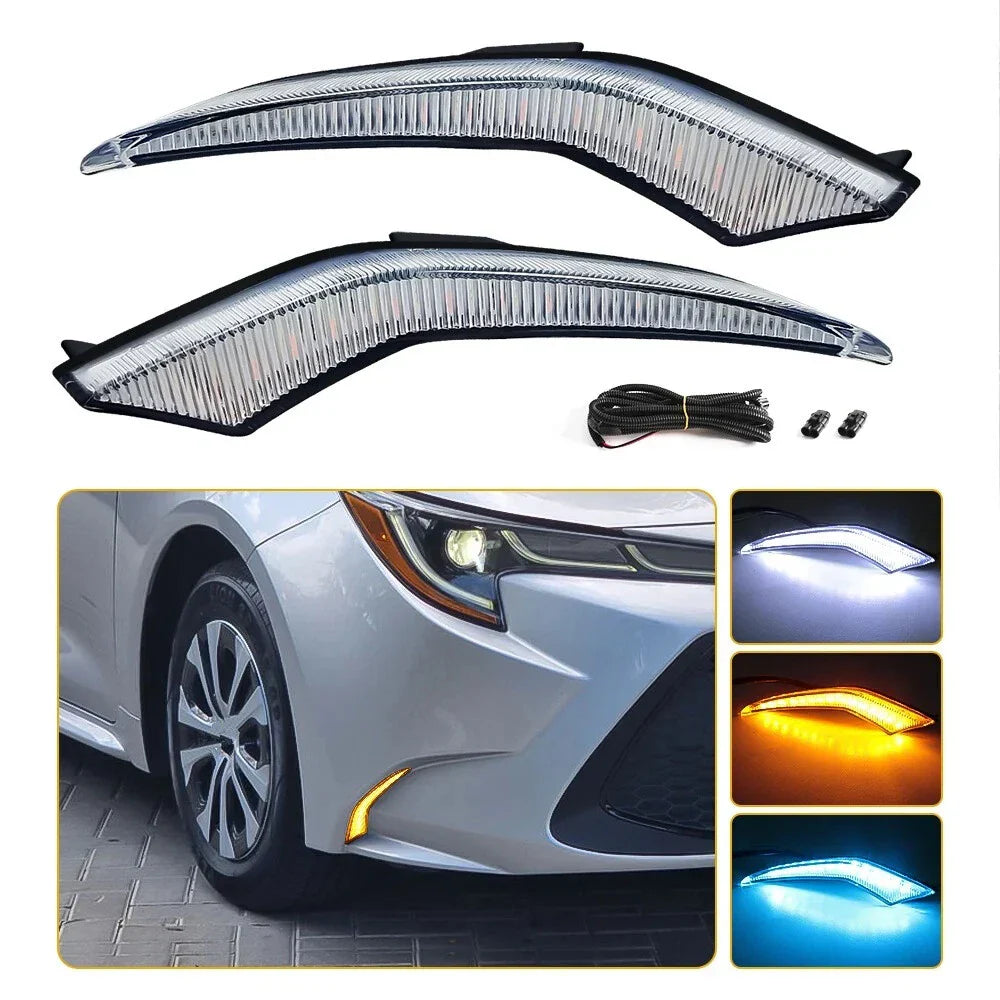 LED Fog Lights DRL for Toyota Corolla L LE XLE (2020-2022)