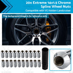 20x Chrome Spline Wheel Nuts for Holden Commodore Landcruiser (VE)