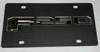 Vanity License Plate for Ford F-250 Licensed Mirrored Emblem Matte Black (2017–2024)