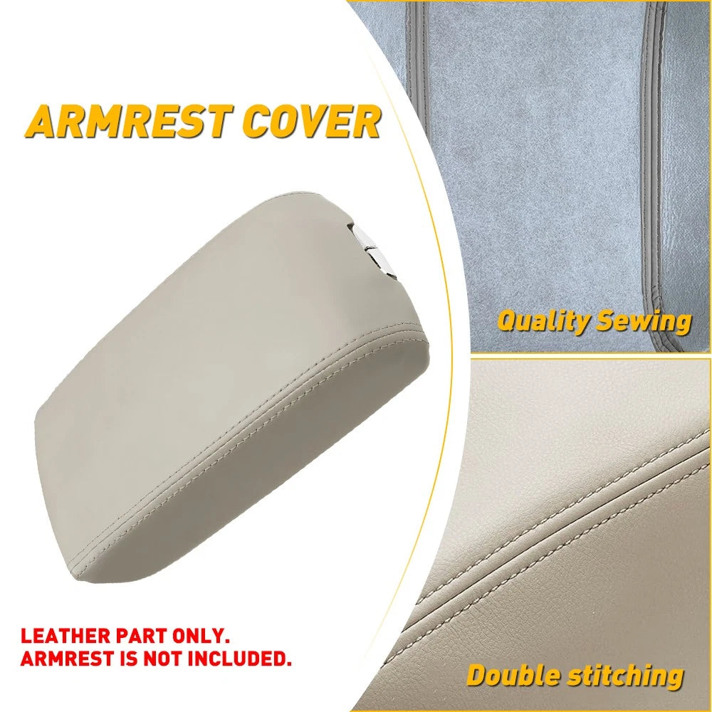 Armrest Cover for Cadillac SRX (2010–2016) Beige Microfiber Leather EXV