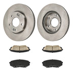 Front Ceramic Brake Pads and Rotors Kit for 2010 Kia Rondo (2010–2010)