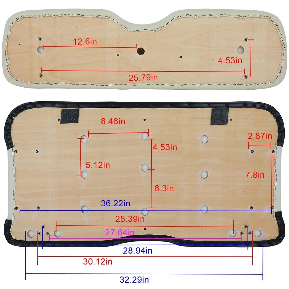 Front Cushion Set for EZGO RXV Golf Cart (2008–Current)